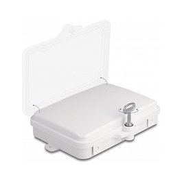 DeLOCK Caja de distribución de fibra óptica 6 puertos blanca IP65