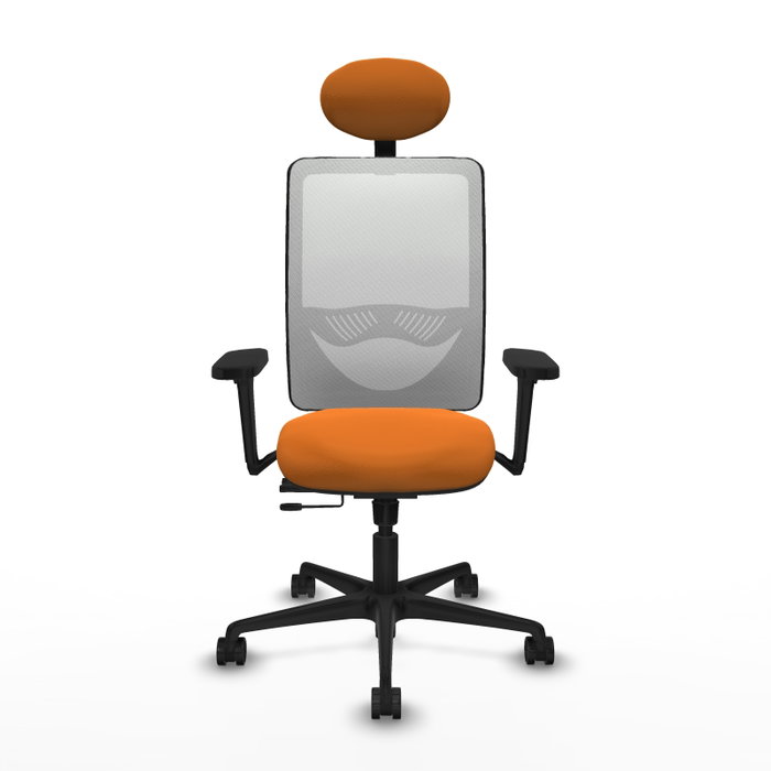 PIQUERAS Y CRESPO Silla de oficina Zulema Naranja y Blanco PIQUERAS Y CRESPO Silla de oficina Zulema Naranja y Blanco