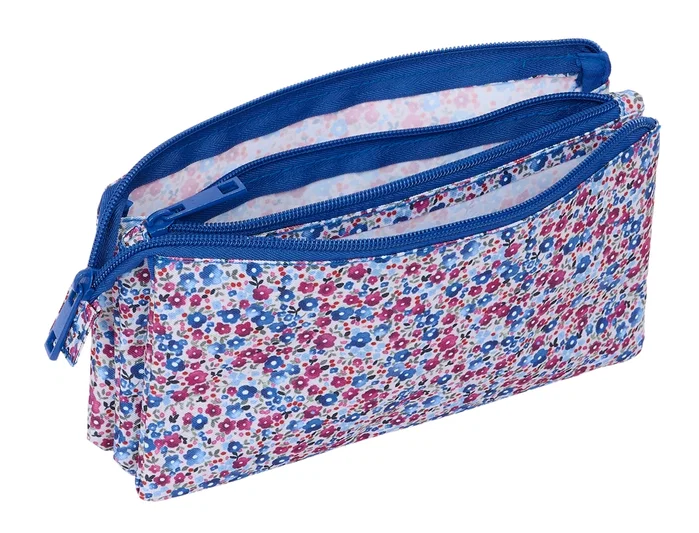 Safta Estuche portatodo Flores Coimbra Azul Safta Estuche portatodo Flores Coimbra Azul