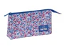 Safta Estuche portatodo Flores Coimbra Azul