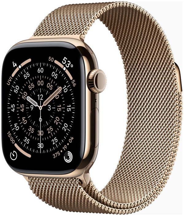 Apple Watch Series 11 GPS + Cellular 42 mm Caja Titanio Dorado Correa Milanese Dorada Apple Watch Series 11 GPS + Cellular 42 mm Caja Titanio Dorado Correa Milanese Dorada