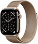 Apple Watch Series 11 GPS + Cellular 42 mm Caja Titanio Dorado Correa Milanese Dorada