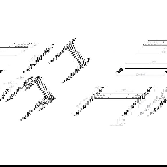 ROLINE Video-Wand-Loesung 17.03.1252 - Soportes de Pared Duales para Digital Signage, Metal Negro, 2 Pantallas, 50 kg