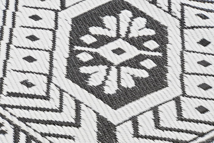 DKD Home Decor Alfombra Blanco Negro 210 x 1 x 150 cm (2 Unidades)