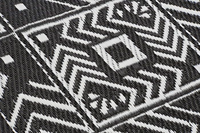 DKD Home Decor Alfombra Blanco Negro 210 x 1 x 150 cm (2 Unidades)