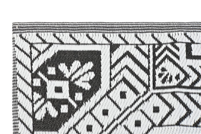 DKD Home Decor Alfombra Blanco Negro 210 x 1 x 150 cm (2 Unidades)