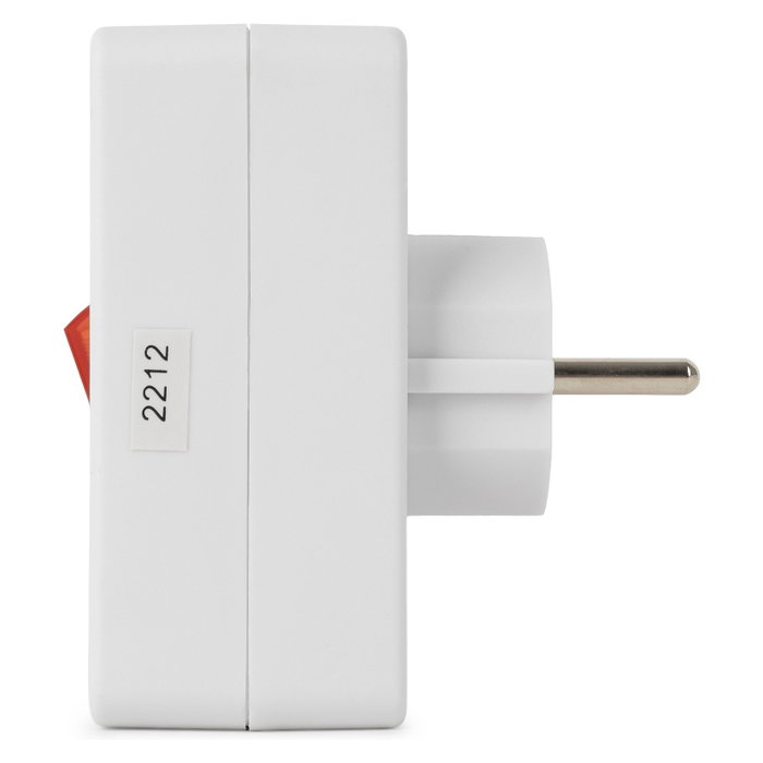 ENTAC Adaptador de enchufe EPAG-1EE2E-SW 2x Euro 1x Schuko con interruptor, Blanco ENTAC Adaptador de enchufe EPAG-1EE2E-SW 2x Euro 1x Schuko con interruptor, Blanco