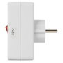 ENTAC Adaptador de enchufe EPAG-1EE2E-SW 2x Euro 1x Schuko con interruptor, Blanco