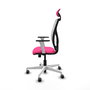 PIQUERAS Y CRESPO Silla de oficina Motilla con mecanismo Sincro, Rosa y Blanco
