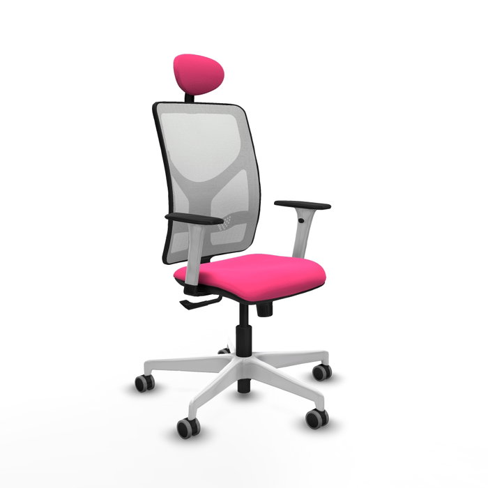 PIQUERAS Y CRESPO Silla de oficina Motilla con mecanismo Sincro, Rosa y Blanco PIQUERAS Y CRESPO Silla de oficina Motilla con mecanismo Sincro, Rosa y Blanco