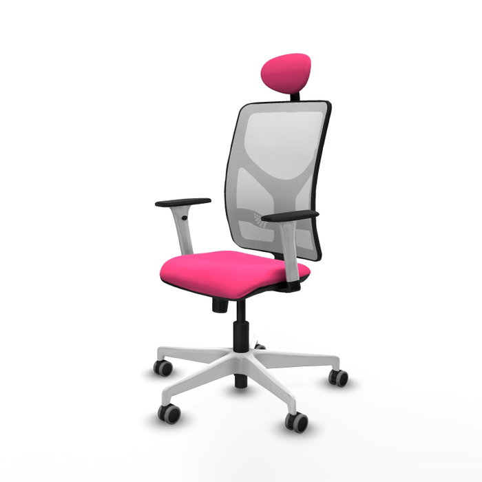 PIQUERAS Y CRESPO Silla de oficina Motilla con mecanismo Sincro, Rosa y Blanco PIQUERAS Y CRESPO Silla de oficina Motilla con mecanismo Sincro, Rosa y Blanco