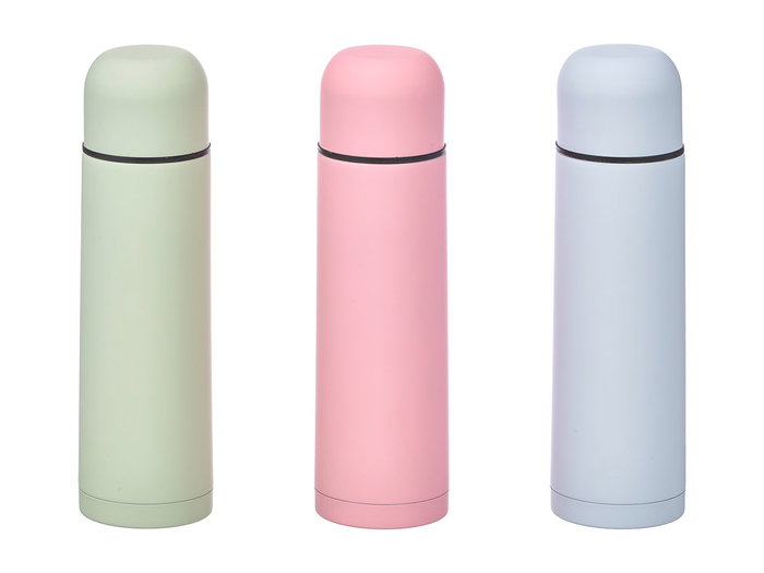 KINVARA Termos de Acero Inoxidable Tacto Suave Surtido 3 Colores 500ml