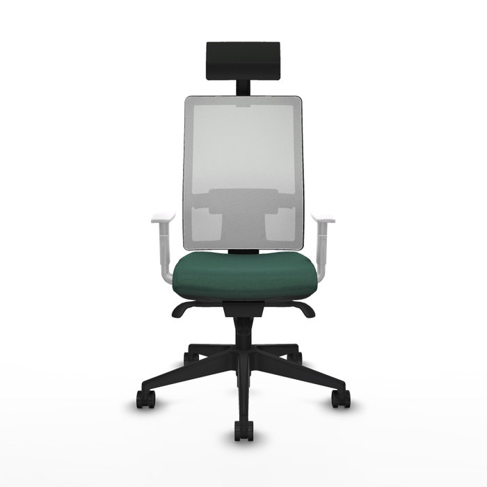PIQUERAS Y CRESPO Silla de oficina Horna con mecanismo Sincro, Verde botella y Blanco PIQUERAS Y CRESPO Silla de oficina Horna con mecanismo Sincro, Verde botella y Blanco