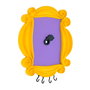 ERIK Colgador de Llaves Marco Friends 15x18x1,5cm Resina con 4 Colgadores