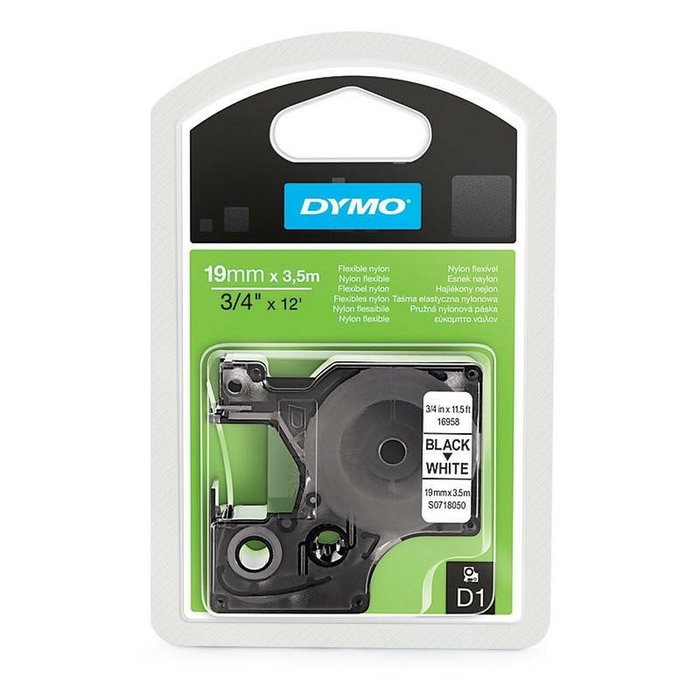 Cinta de transferencia térmica Dymo D1 16958 Blanco Negro 19 mm x 3,5 m (5 Unidades)
