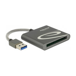DeLOCK 91525 Lector de tarjetas USB para CFast 2.0 y XQD, Gris