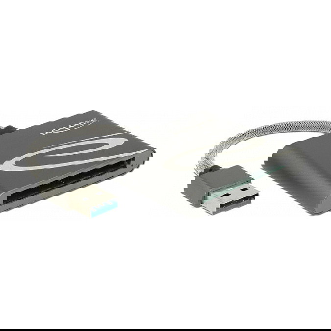DeLOCK Lector de Tarjetas USB 3.0, 91525, Compatible con CFast 2.0, XQD, Gris, Aluminio, USB 3.2 Gen 1, Velocidad 480 Mbit/s DeLOCK Lector de Tarjetas USB 3.0, 91525, Compatible con CFast 2.0, XQD, Gris, Aluminio, USB 3.2 Gen 1, Velocidad 480 Mbit/s
