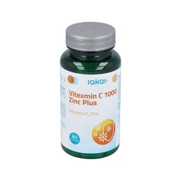 SAKAI Vitexmin C 1000 + Zinc Plus 60 Comp. - Suplemento Vitamina C y Zinc