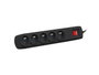 Armac ARC 5 Regleta de 5 tomas, cable de 1,5m, negra