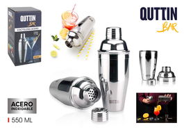 My Bar Coctelera de Acero Inoxidable 550 ml (8,5 x 15,5 x 8,5 cm) (12 Unidades)