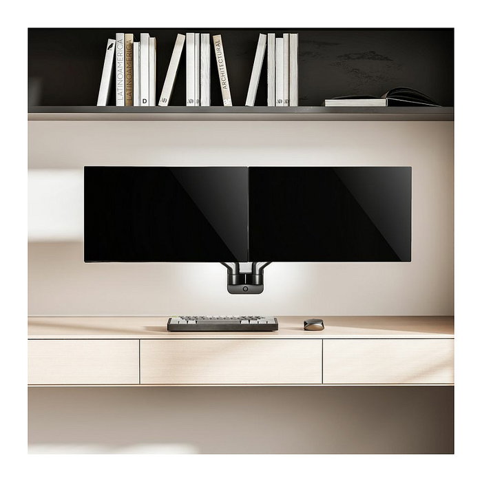 EQUIP Soporte de Monitor 17"-32" para 2 Pantallas TFT, Giro 180°, 2 Brazos Articulados, Capacidad 9Kg, Color Negro EQUIP Soporte de Monitor 17"-32" para 2 Pantallas TFT, Giro 180°, 2 Brazos Articulados, Capacidad 9Kg, Color Negro