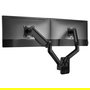 EQUIP Soporte de Monitor 17"-32" para 2 Pantallas TFT, Giro 180°, 2 Brazos Articulados, Capacidad 9Kg, Color Negro