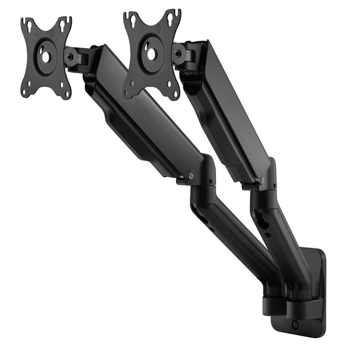 EQUIP Soporte de Monitor 17"-32" para 2 Pantallas TFT, Giro 180°, 2 Brazos Articulados, Capacidad 9Kg, Color Negro EQUIP Soporte de Monitor 17"-32" para 2 Pantallas TFT, Giro 180°, 2 Brazos Articulados, Capacidad 9Kg, Color Negro