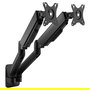 EQUIP Soporte de Monitor 17"-32" para 2 Pantallas TFT, Giro 180°, 2 Brazos Articulados, Capacidad 9Kg, Color Negro