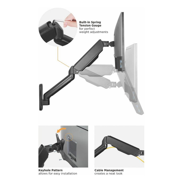EQUIP Soporte de Monitor 17"-32" para 2 Pantallas TFT, Giro 180°, 2 Brazos Articulados, Capacidad 9Kg, Color Negro EQUIP Soporte de Monitor 17"-32" para 2 Pantallas TFT, Giro 180°, 2 Brazos Articulados, Capacidad 9Kg, Color Negro
