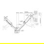 EQUIP Soporte de Monitor 17"-32" para 2 Pantallas TFT, Giro 180°, 2 Brazos Articulados, Capacidad 9Kg, Color Negro