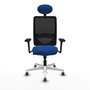 PIQUERAS Y CRESPO Silla de oficina Zulema con mecanismo Sincro, Azul y Negro