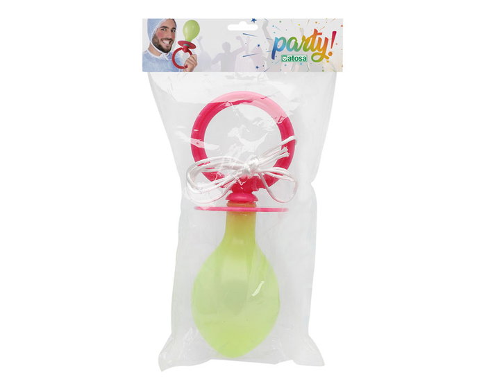 Chupete Gigante Rosa y Verde con Cinta 19 cm
