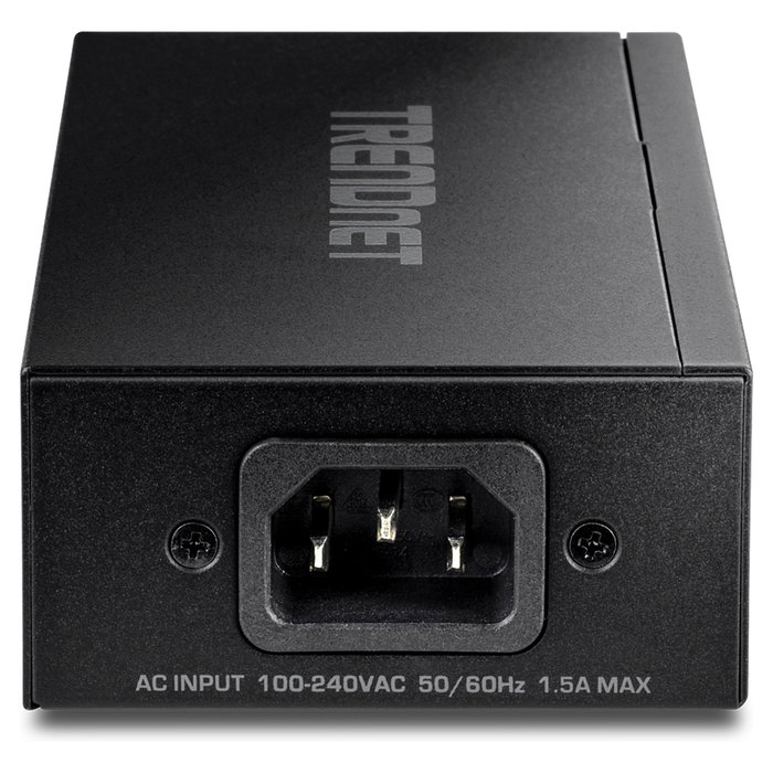 TRENDnet TPE-219GI Inyector PoE++ de 2.5 Gigabit Ethernet, 90 W de Potencia PoE, Negro, IEEE 802.3/af/at/bt/bz/ab/u, Certificado CEFCC/ETL