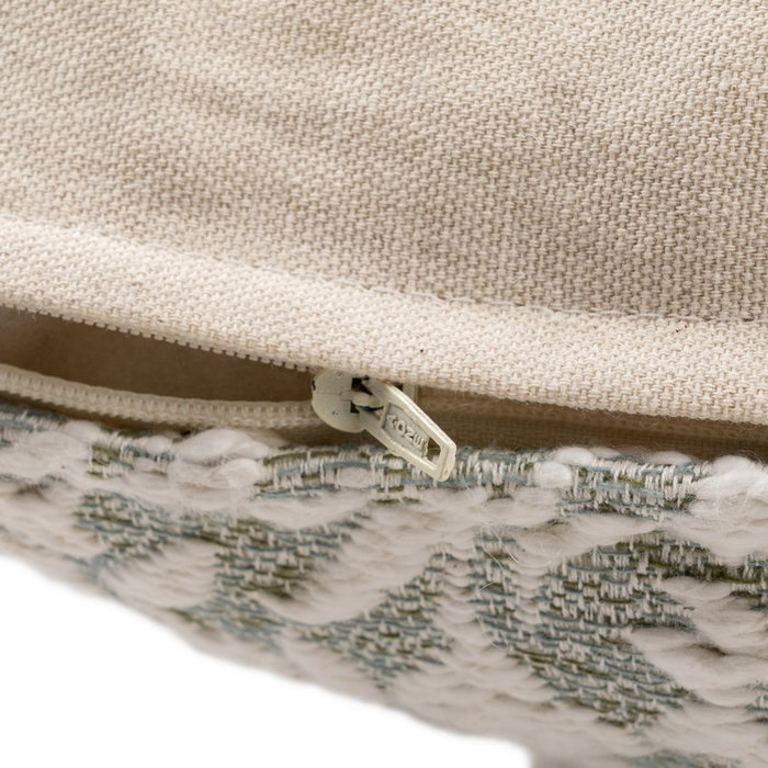 Cojín Blanco-Gris Algodón Decoración 40 X 60 cm (Set de 2)