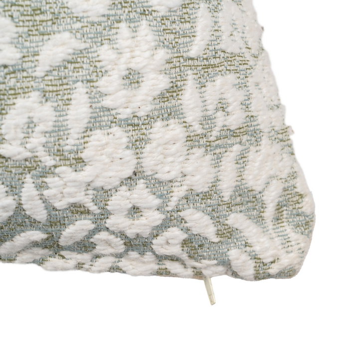 Cojín Blanco-Gris Algodón Decoración 40 X 60 cm (Set de 2)