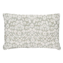 Cojín Blanco-Gris Algodón Decoración 40 X 60 cm (Set de 2)