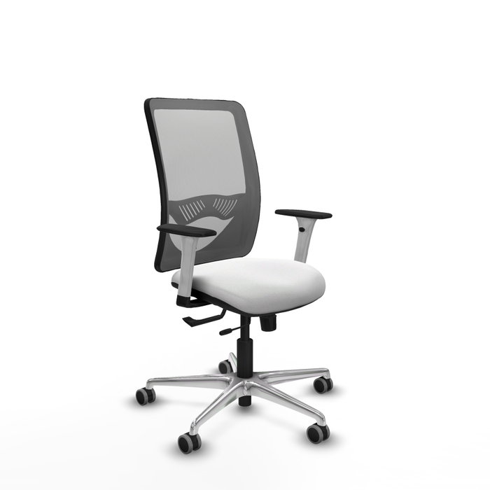 PIQUERAS Y CRESPO Silla de oficina Zulema con mecanismo Sincro/Traslack, Blanco y Gris PIQUERAS Y CRESPO Silla de oficina Zulema con mecanismo Sincro/Traslack, Blanco y Gris