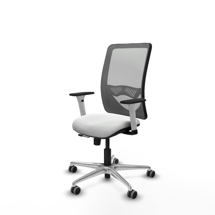 PIQUERAS Y CRESPO Silla de oficina Zulema con mecanismo Sincro/Traslack, Blanco y Gris PIQUERAS Y CRESPO Silla de oficina Zulema con mecanismo Sincro/Traslack, Blanco y Gris