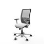 PIQUERAS Y CRESPO Silla de oficina Zulema con mecanismo Sincro/Traslack, Blanco y Gris