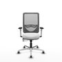 PIQUERAS Y CRESPO Silla de oficina Zulema con mecanismo Sincro/Traslack, Blanco y Gris