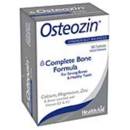 Health Aid Osteozin Complemento Alimenticio para Huesos con Calcio, Magnesio, Zinc, Vitamina D3 y K2 - 90 Comprimidos