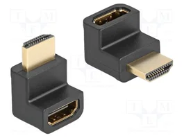 DeLOCK Adaptador HDMI de Alta Velocidad con Ethernet 8K 60 Hz Angular Negro
