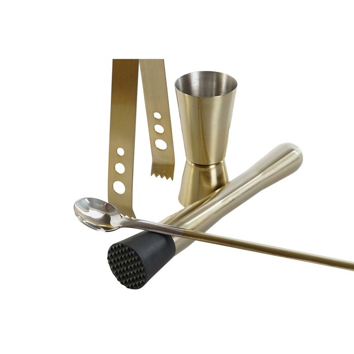 DKD Home Decor Set de Coctelería de 5 Piezas en Inox Dorado DKD Home Decor Set de Coctelería de 5 Piezas en Inox Dorado