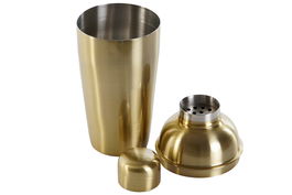 DKD Home Decor Coctel Loft Set de 5 Piezas Dorado Inox 8 x 21 x 8 cm Capacidad 500ml