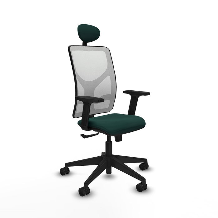 PIQUERAS Y CRESPO Silla de oficina Motilla con mecanismo Sincro, Verde botella y Blanco PIQUERAS Y CRESPO Silla de oficina Motilla con mecanismo Sincro, Verde botella y Blanco