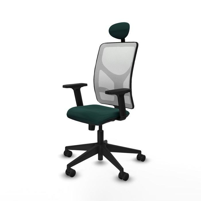 PIQUERAS Y CRESPO Silla de oficina Motilla con mecanismo Sincro, Verde botella y Blanco PIQUERAS Y CRESPO Silla de oficina Motilla con mecanismo Sincro, Verde botella y Blanco