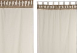 DKD Home Decor Cortina de Poliéster y Algodón 140x260 cm Beige y Natural