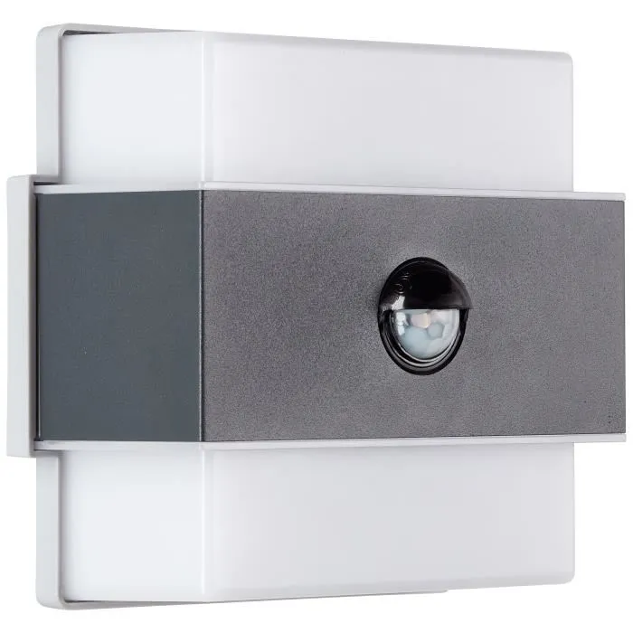 Brilliant Aplique Exterior ARCHIE Sensor LED 7W 650lm Negro Mate Metal IP44