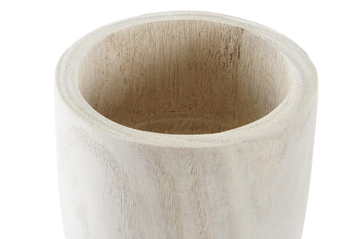 DKD Home Decor Jarrón Paulownia Marrón Natural 12x12x25 cm