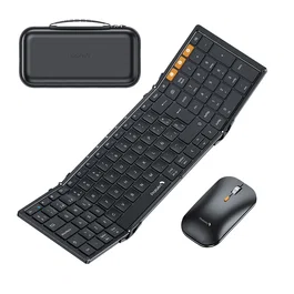 ProtoArc XKM01 Teclado Plegable con Teclado Numérico y Ratón Negro